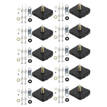 10X Long Spindle Clock Mechanism Movement, 3/ 5 Inch Maximum Dial Thickness, 1-1/ 10 Inch Total Shaft Length