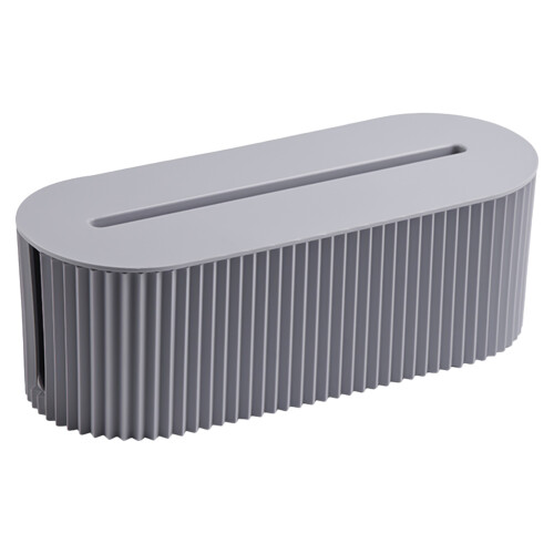 (Slate Grey) Large Cable Organizer Box for USB & Power Cords 1