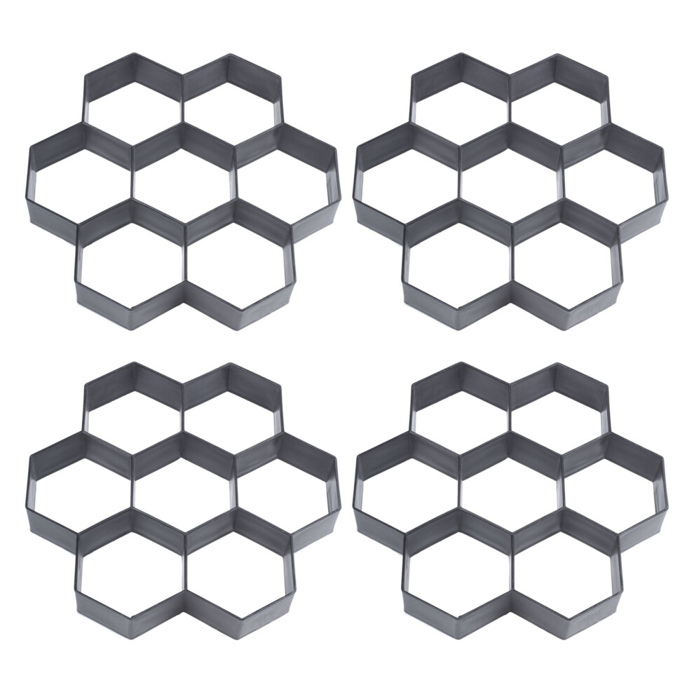 4X Diy Patio Walk Maker Stepping Stone Concrete Paver Mold Reusable Path Maker Mold Garden Paving Stone Molds 30X30cm 4712878890008