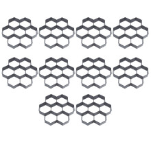 10X DIY Patio Walk Maker Stepping Stone Concrete Paver Mold Reusable Path Maker Mold Garden Paving Stone Molds 30x30cm