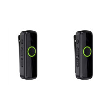 2X Draadloze  Walkie Talkie Oorgemonteerde Kleine en Compacte  Halsbandclip Intercom