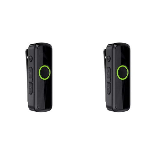 2X Wireless  Walkie Talkie Ear Mounted Small and Compact  Collar Clip Intercom