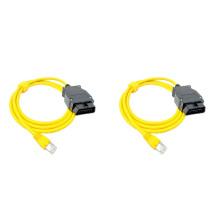 2X High Quality ENET Data Cable for Enet Ethernet ENET Coding for F OBD2 Diagnostic Coding Tool OBDII Adapter
