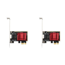 2X Carte Réseau 2,5 G PCI-E Vers RJ45 Gigabit Puce RTL8125B Adaptateur de Contrôleur Ethernet Filaire RJ45 LAN 10/100/1000 Mbps