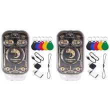 2X Chameleon V2.0 RFID Chip Reader Emulator+10xUID Keychain NFC Duplicator 125K 13.56Mhz Card Decode Chameleon