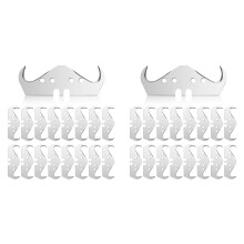 Pacote com 200 Lâminas de Corte Supergrandes para Telhados e Pisos, Aço Carbono, Dupla Face com 2 Entalhes e 4 Furos
