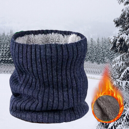 2er Pack Winter-Strickhalswärmer, wärmend & winddicht, 21 cm x 47 cm 2