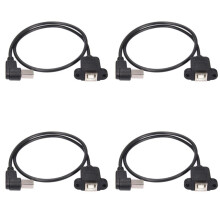 4X USB 2.0 B Male to USB B Female Socket Printer Panel Mount Extension Cable 50cm