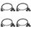4X USB 2.0 B Male to USB B Female Socket Printer Panel Mount Extension Cable 50cm 1