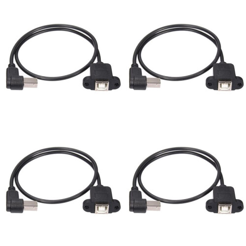 4X USB 2.0 B Male to USB B Female Socket Printer Panel Mount Extension Cable 50cm