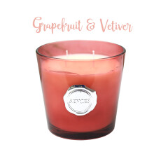 4-Wicks Scented Candle Glass Jar Grapefruit & Vetiver 600g Aromatic Fragrance