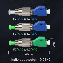 6X FC Male to LC Female Hybrid Converter Adapter Fiber Optical Power Meter Coupler Single Mode Optical Connector