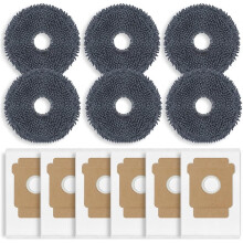 Lot de 12 Pièces de Rechange : Sacs à Poussière et Lingettes de Nettoyage pour Aspirateur Robot pour 405 Combo/505 Combo