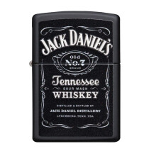 Zippo Lighter Jack Daniel's Black Matte 3D Texture Print Windproof Refillable