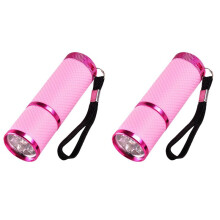 2X UV 9 LED Nail Lamp,Professional Dryer Curing Gel Polish Light Handheld Dryer Flashlight Professional Nail Art Tools