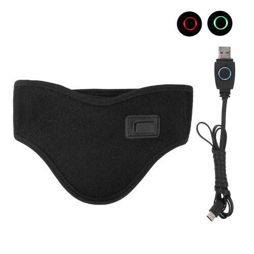 Heated Neck Wrap for Pain Relief, Adjustable USB Cervical Collar Black 1