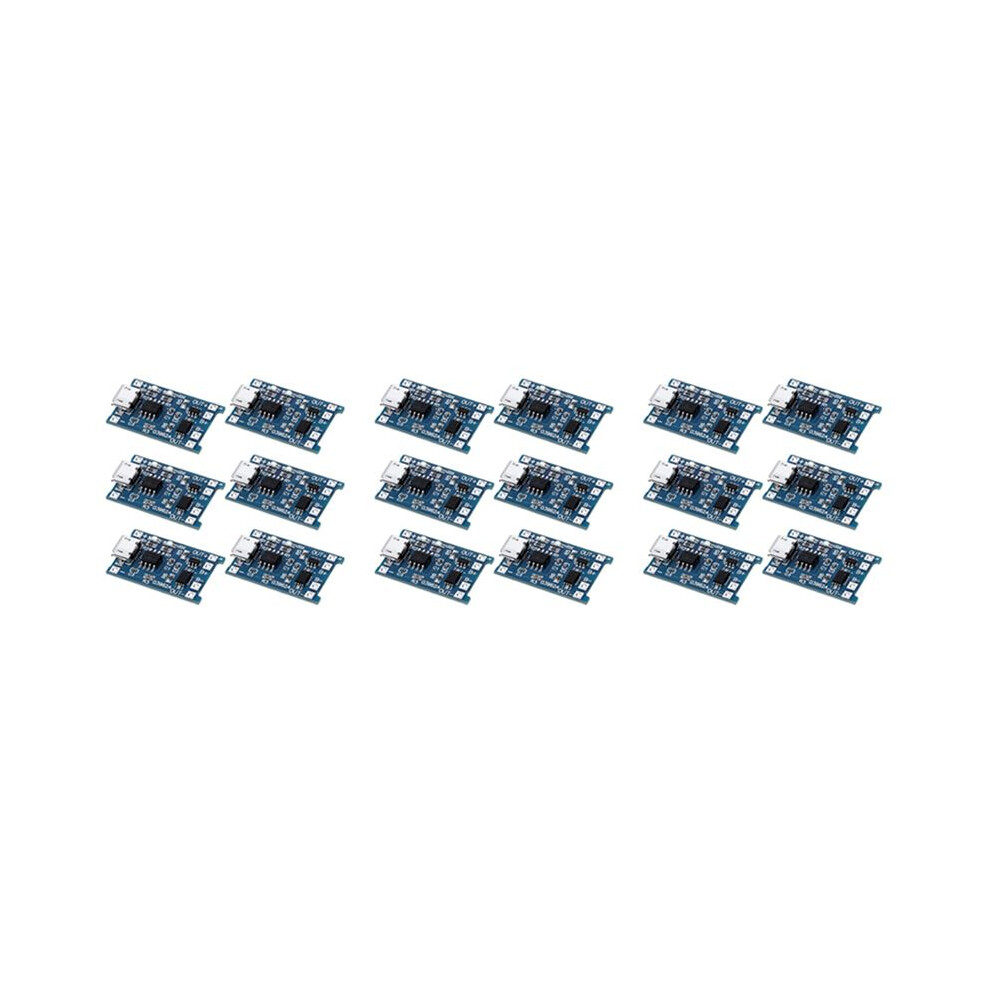 18Pcs For Tp4056 Charging Module With Battery Protection 18650 Bms 5V Micro-Usb 1A Charge Board For 18650 6031862422604