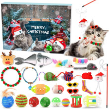 Calendário do Advento para Gatos com 24 Dias e Brinquedos Interativos – Compatível com Gatinhos e Gatos Domésticos, Presente de Natal para