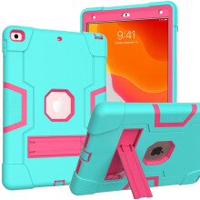 Stoßfeste 3-Lagen-Hülle für Apple iPad 9. Generation 10,2" (2021), 8. Generation (2020), 7. Generation (2019) – Mint+Rose