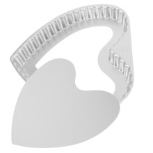 Herzförmige Kuchen- und Pizzabackform aus Aluminium, 20,8 x 19,4 x 2,5 cm, antihaftbeschichtet