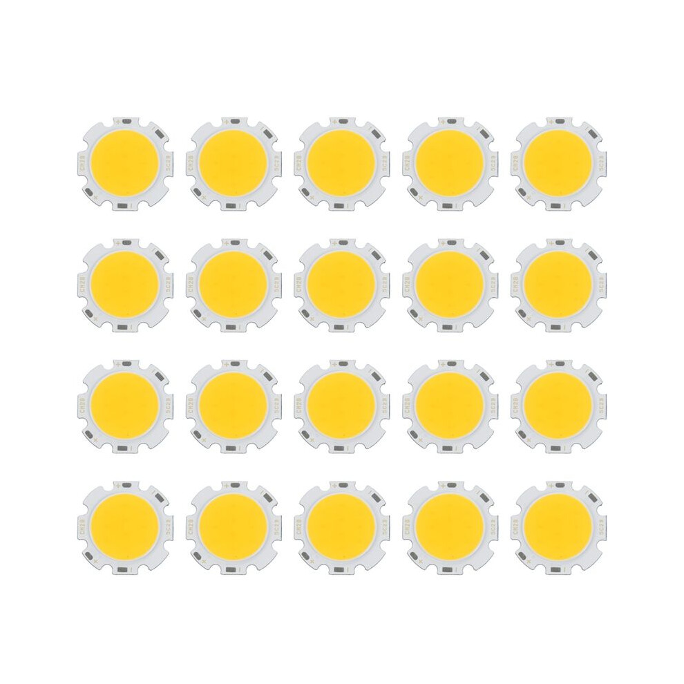 20X 5W Chip Round Cob Super Bright Led Led Lamp Bulbs Warm Dc15-17V Light/White 4711359340353