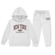 Conjunto de moletom com capuz e calça para meninas, manga comprida, macio e quentinho, ideal para crianças pequenas de 5 a 6 anos. Roupa divertida