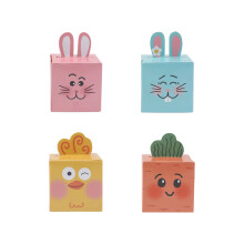 24 Pcs Easter Treat Boxes Bunny Favor Boxes with Handle Rabbit Shape Basket Candy cookie Case for Home Easter Party Favor Decorations Supplies