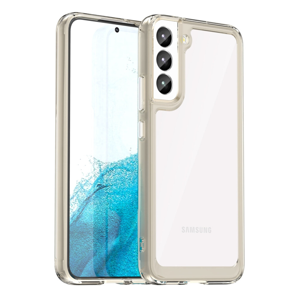 Shockproof Clear Case For Samsung Galaxy A15 5G Â Hybrid Silicone Bumper, Anti-Scratch & Anti-Yellowing Transparent Pc Back, Gray 9448483586641