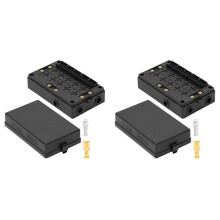 2X 12V Automotive Fuse Relay Box Universal Block for Car, Truck - 10 Slot Style Relay Holder,15 Slot ATC/ATO Fuse Holder