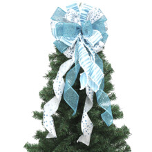 Christmas Tree Topper Bow 34 x 12 Inch Farmhouse Style