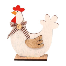 Wooden Walking Chicken Decor Set – Farm Theme Easter
