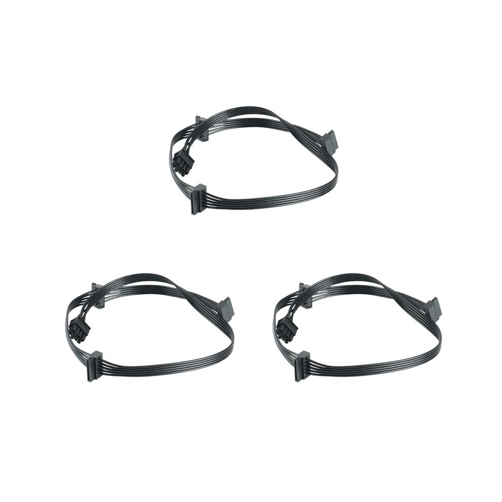 Photos - Laptop Bag 3X 8Pin 1 to 3 Port Driver Power Supply Cable for Cougar CMX1200 CMX1000 CMX800 CMX700 CMX550, 8Pin to 3 Cable