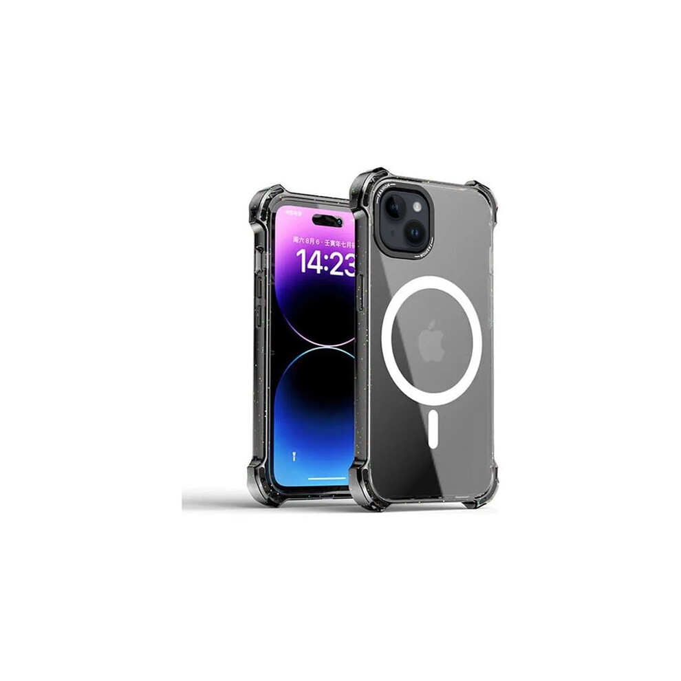 Heavy Duty Slim Magnetic Bumper Case For Iphone 16 Â Shockproof, Translucent, ; Compatible With Apple Iphone 16 Black 9448483585705