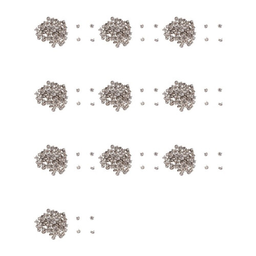 1000 Silver Copper Round Cone Rivet Spike Studs Spots DIY Rock Punk 8mm