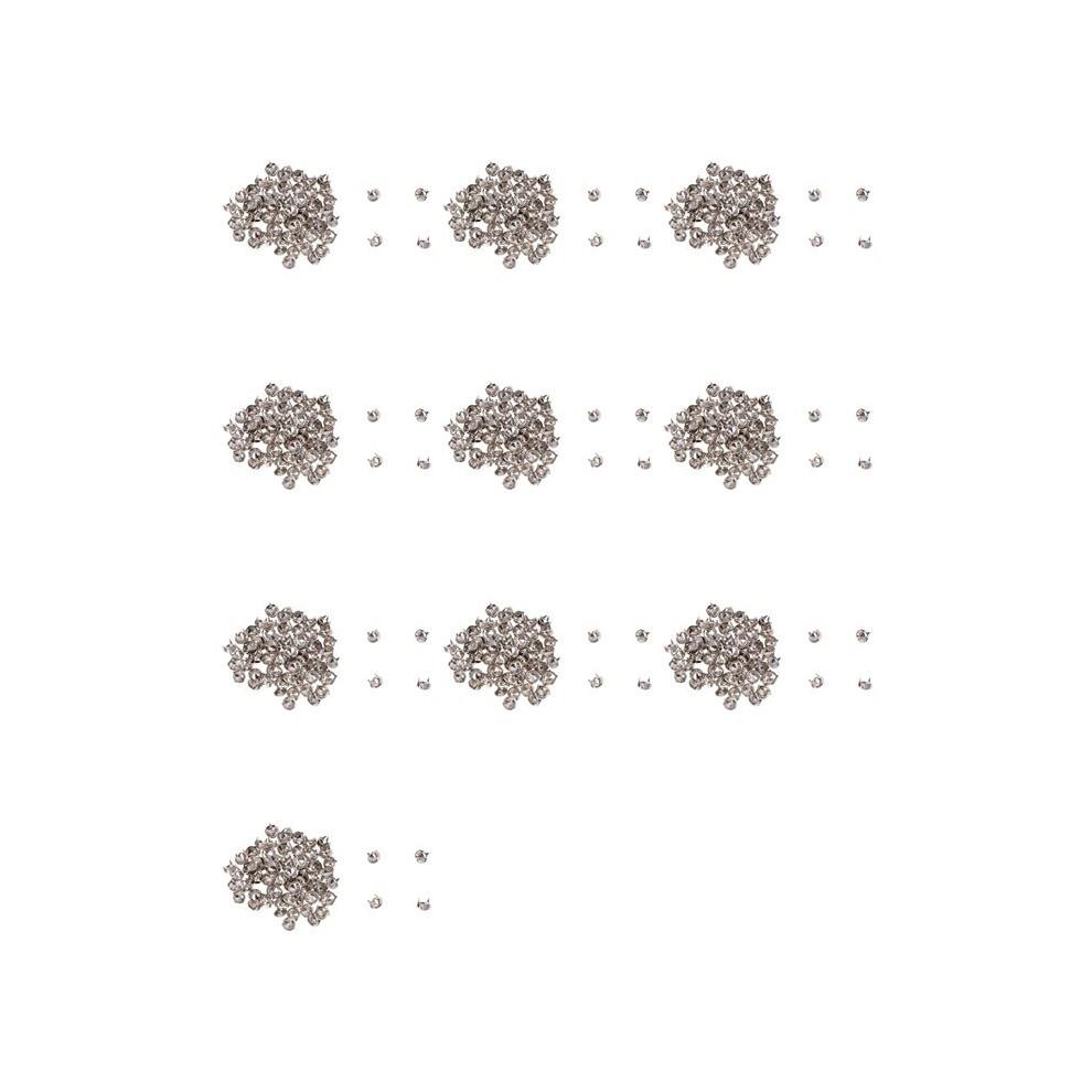 1000 Silver Copper Round Cone Rivet Spike Studs Spots Diy Rock Punk 8Mm 6033939278503