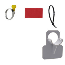 Soporte para Tubería de Piscina, Utilizado para Fijar Tuberías de 30-38 mm y Soportar la Salida de Agua Sobre el Suelo, Fijado con Cuerdas Grises