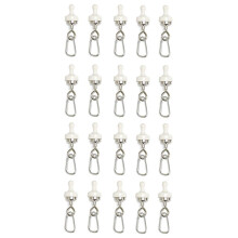 20PCS Magnet Camping Hooks Carabiner Clip Heavy Duty Magnet Hanger D Shape Tent Buckles for Outdoor Camping Hooks-White