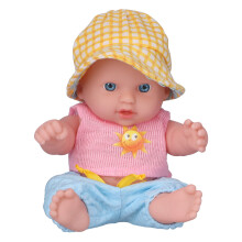Reborn Baby Doll 8 Inch Full Vinyl Body Soft Newborn Girl Doll Pink for Gift