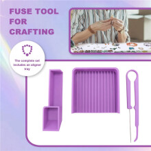 2X Fuse Bead Single Needle-Tweezer & Aligner Tray Set, 5mm Fuse Beads Kit, Fuse Tool for Crafting Jewelry Bracelet