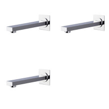 3X Brass Wall Mounted Bathroom Tub Spout Square Tub Spout Faucet Spout