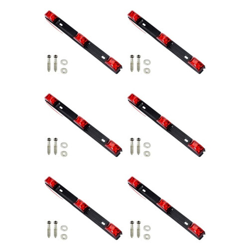 6X Trailer Tail Light Bar, 14.2 Inch Red Clearance Identification ID  Light with Bracket 1