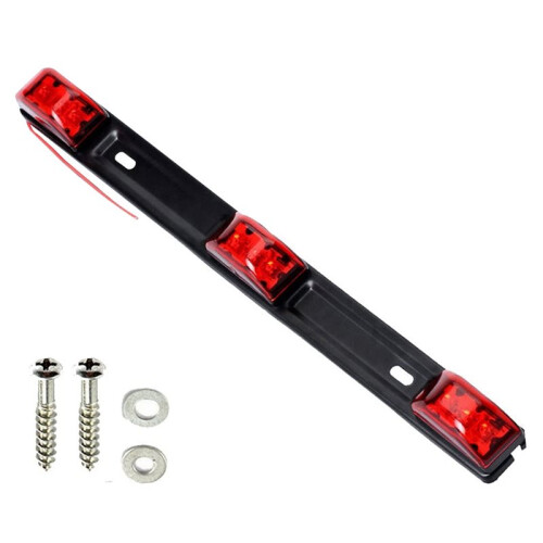 6X Trailer Tail Light Bar, 14.2 Inch Red Clearance Identification ID  Light with Bracket 2