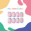 24PCS Pink Fake Nails, Colorful Edge, Durable Design 5