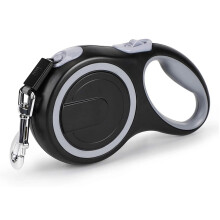 Retractable Dog Lead 8m Grey Extendable Pet Leash