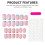 24PCS Pink Fake Nails, Colorful Edge, Durable Design 9