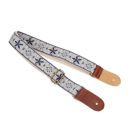 Retro Style Ukulele Strap Adjustable Breathable Nylon Leather Metal Buckle 2