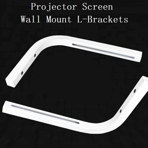 4X 90 Degrees Projector Screen Wall Mount L-Brackets Projection Screen Hanger Adjustable Mount for HD Projector Screens 2