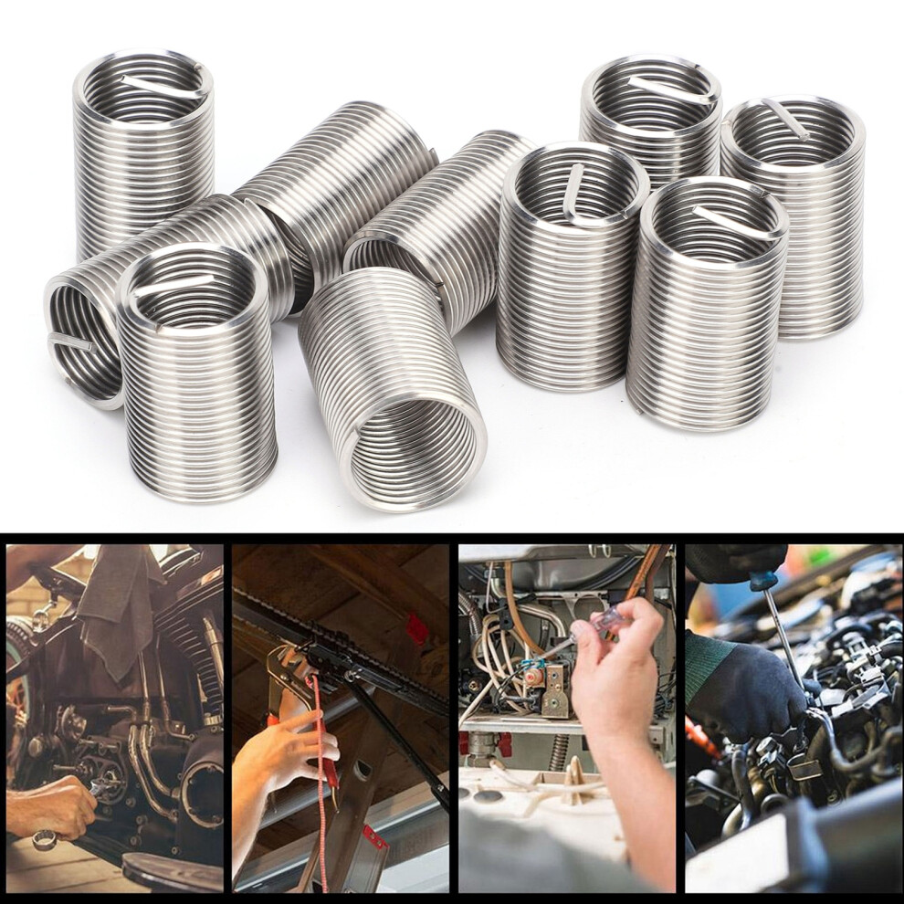 10Pcs Sus304 M16x1.5 Thread Inserts With Repair Nut & Tool 8721391526574