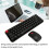 Wireless Keyboard and Mouse, Retro Typewriter Keyboard, Silent Click Mouse, for PC Laptop, Black 4