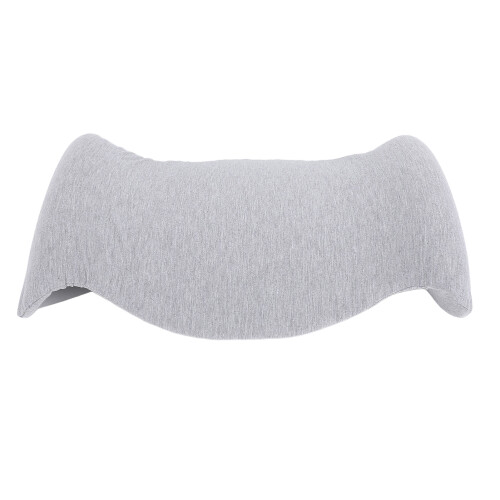 Light Gray Ergonomic Lumbar Pillow 47x28cm Memory Foam Support 2